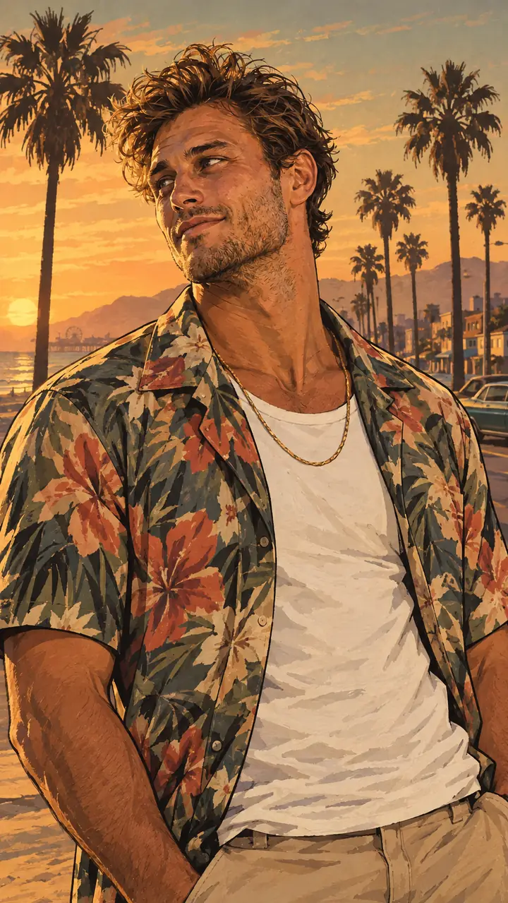 The same selfie in a 1990s San Andreas style